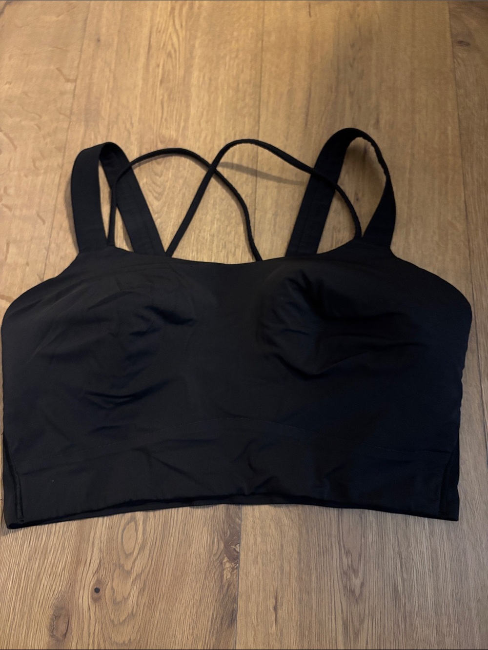 lululemon athletica Black Strappy Longline Sports Bra